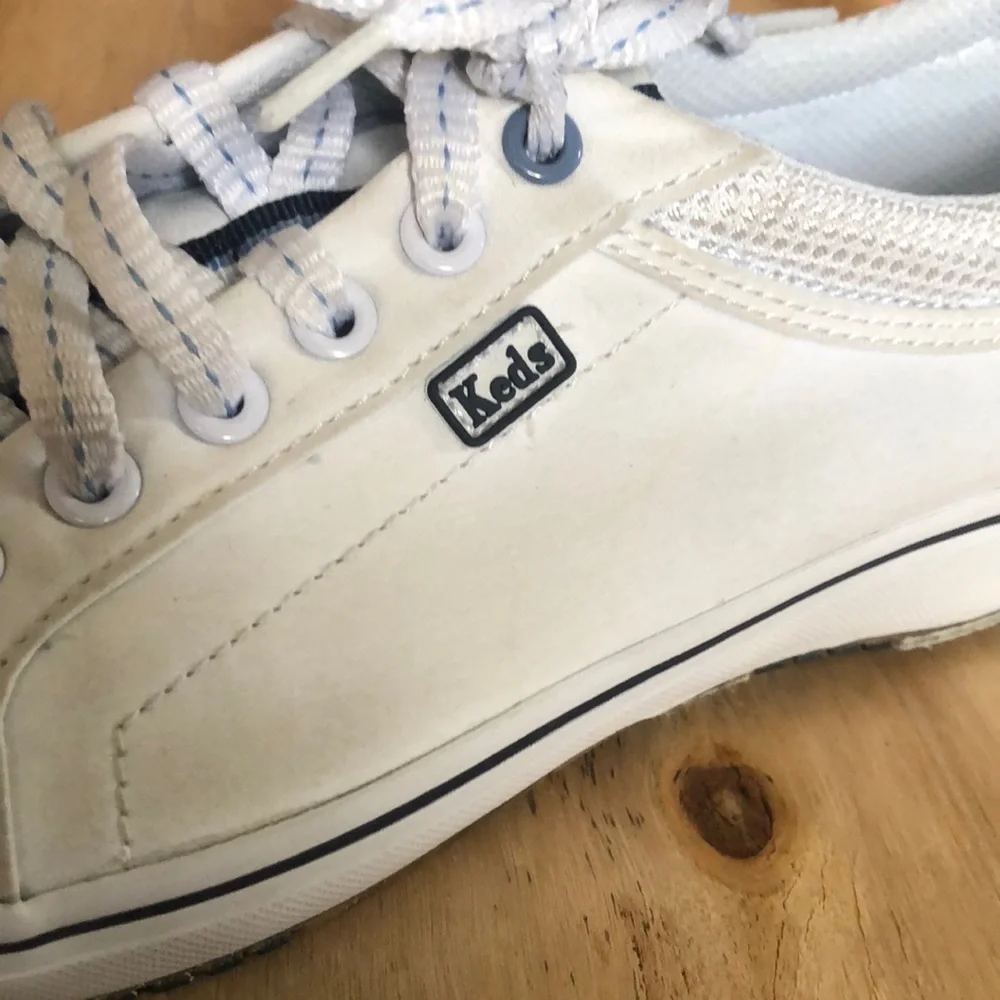 Vintage Women’s Keds Sneakers Lace-up White Size 8